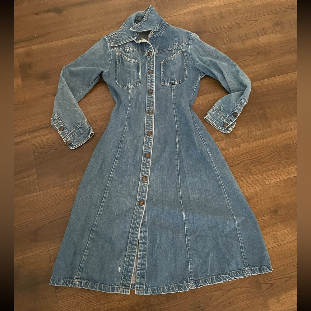Denim Button-Down Dress